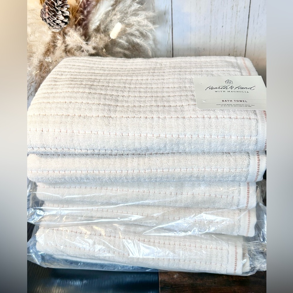 Hearth & Hand with Magnolia Bath Towels Set of Six (6) NWT